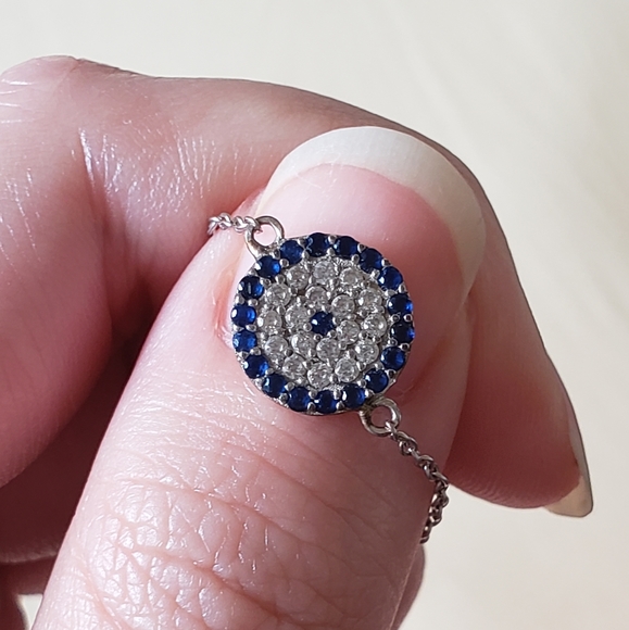 💕Made in Israel Evil Eye 925 CZ Bracelet💕 - Picture 2 of 5